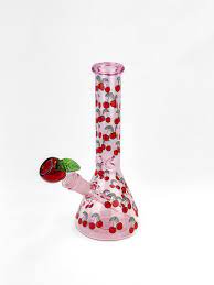 Cherries Glass Water Pipe