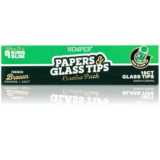 HEMPER Kingsize Slim Papers + Glass Tips