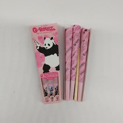 G-ROLLZ 'Banksy Panda' Kingsize Pink Pre Rolled Cones