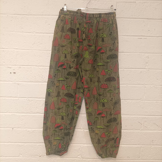 Green & Red Mushroom Pants