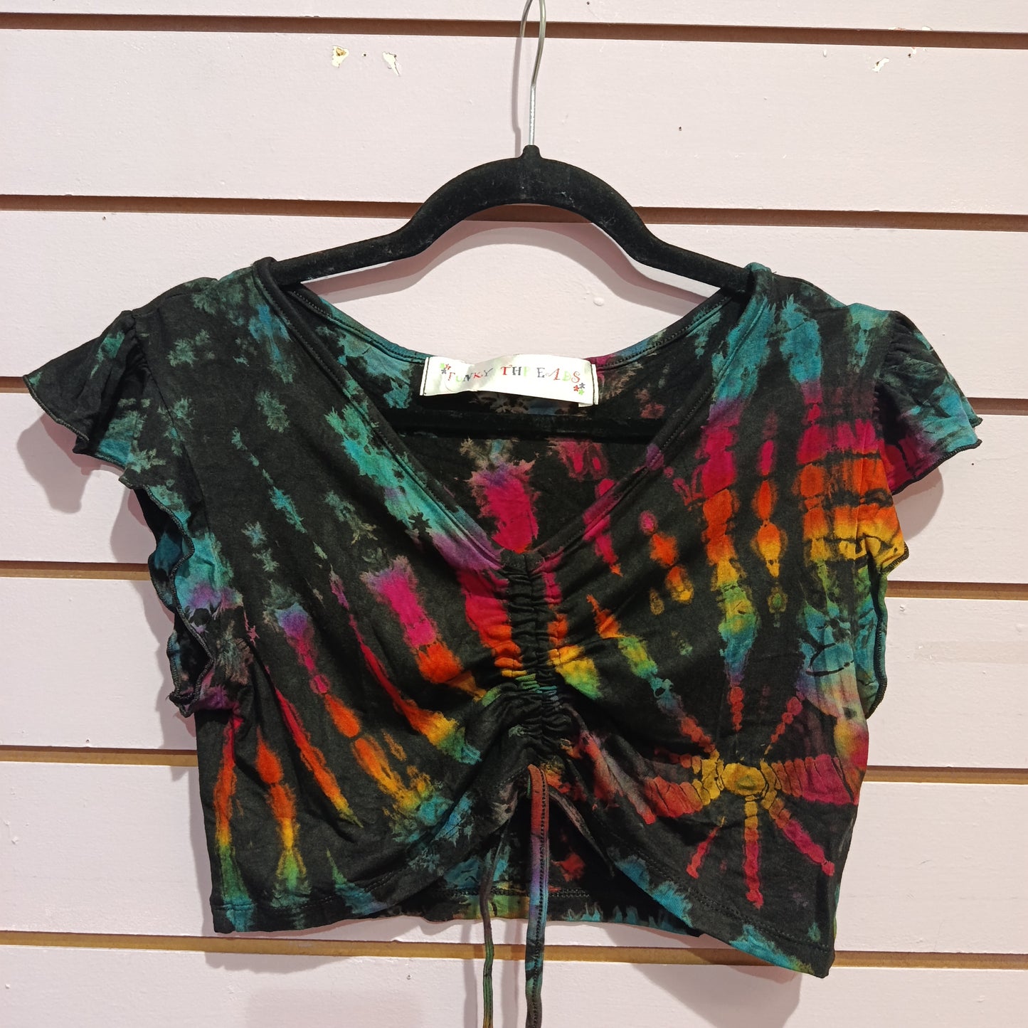 Tie Dye Scrunch Crop Tops