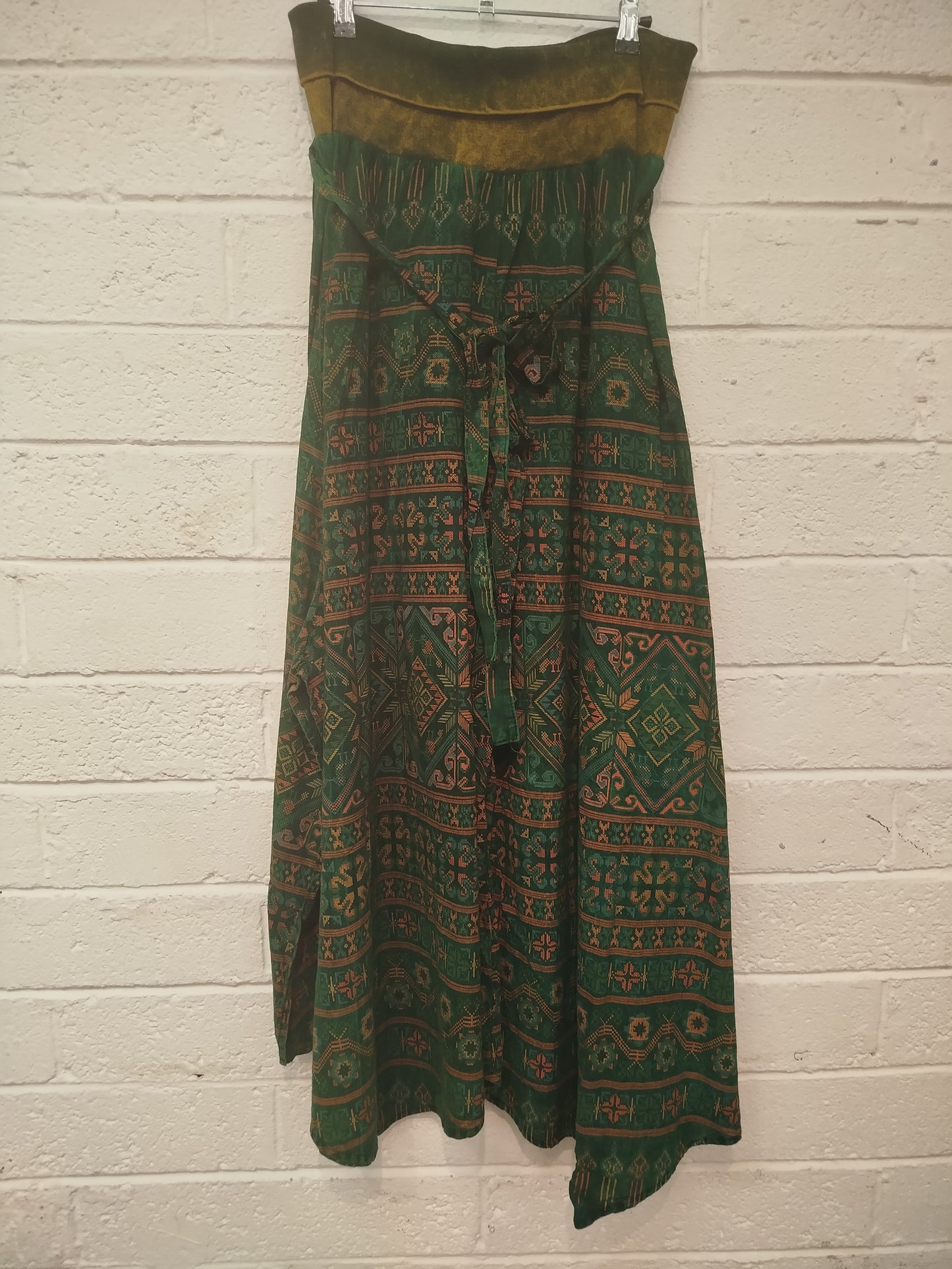 Fold Waist Wide Leg Trousers