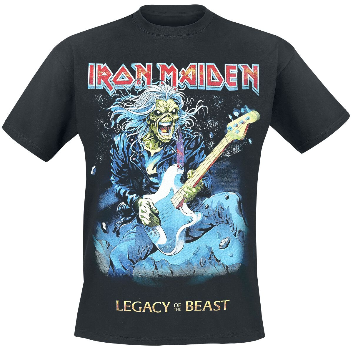 IRON MAIDEN UNISEX T-SHIRT: Eddie On Bass