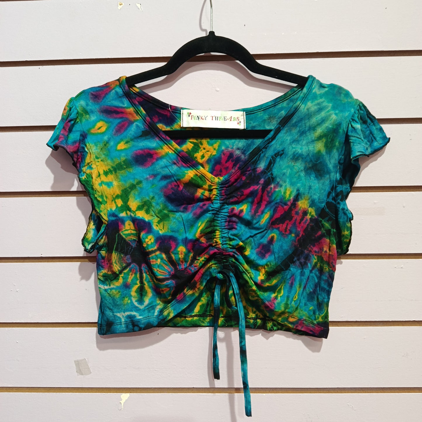 Tie Dye Scrunch Crop Tops
