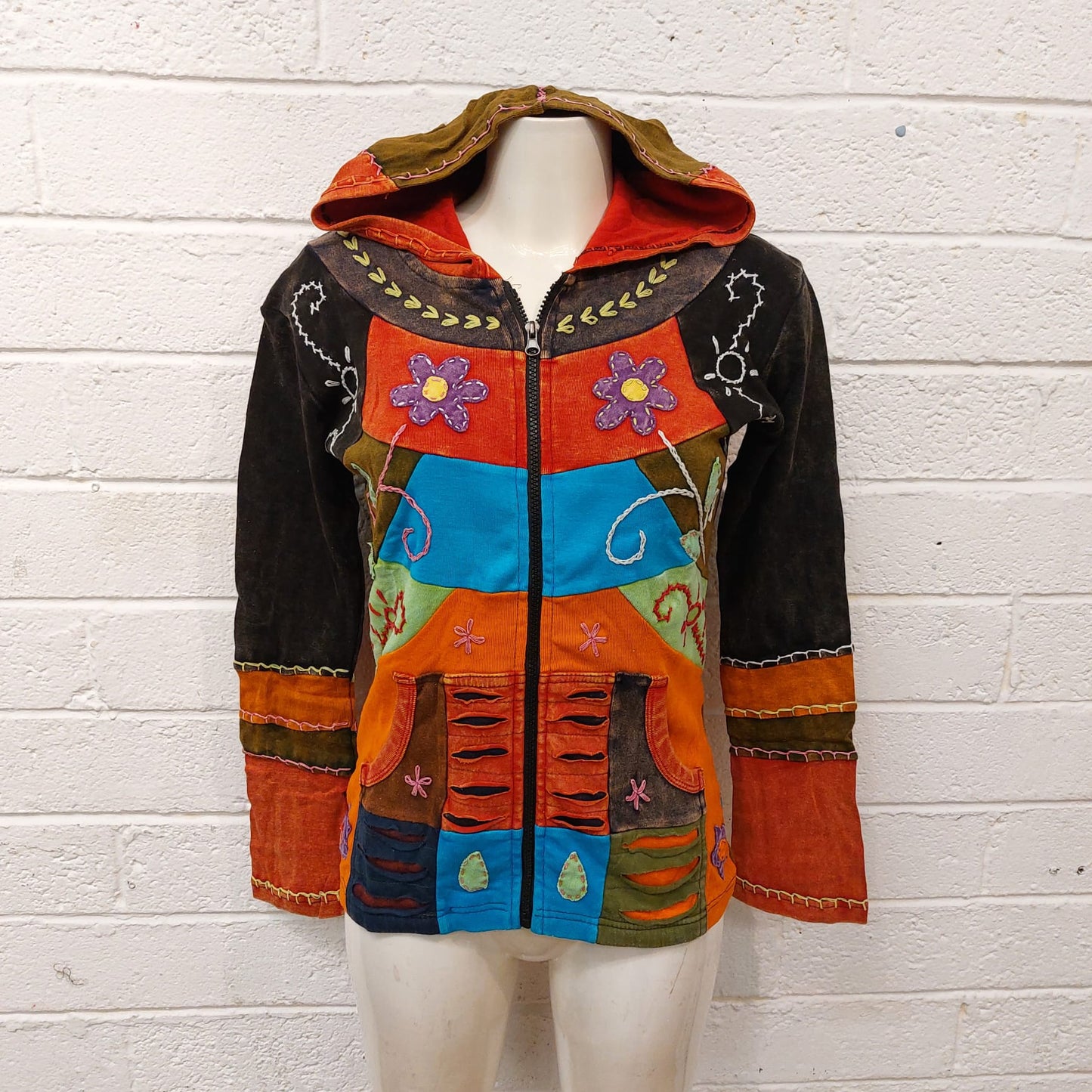 Flower Patchwork Hoodies