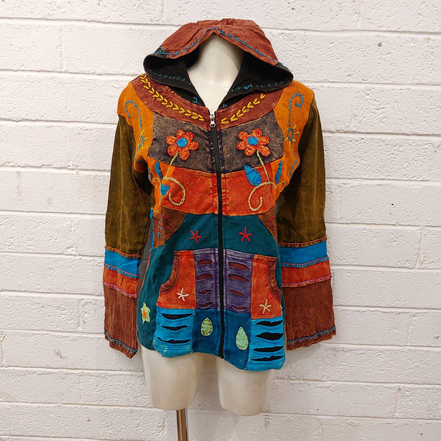 Flower Patchwork Hoodies