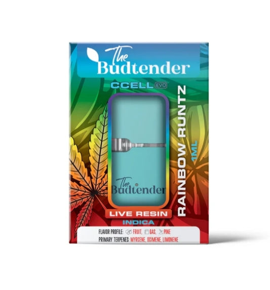 BUDTENDER 1ml - Live Resin - Rainbow Runtz