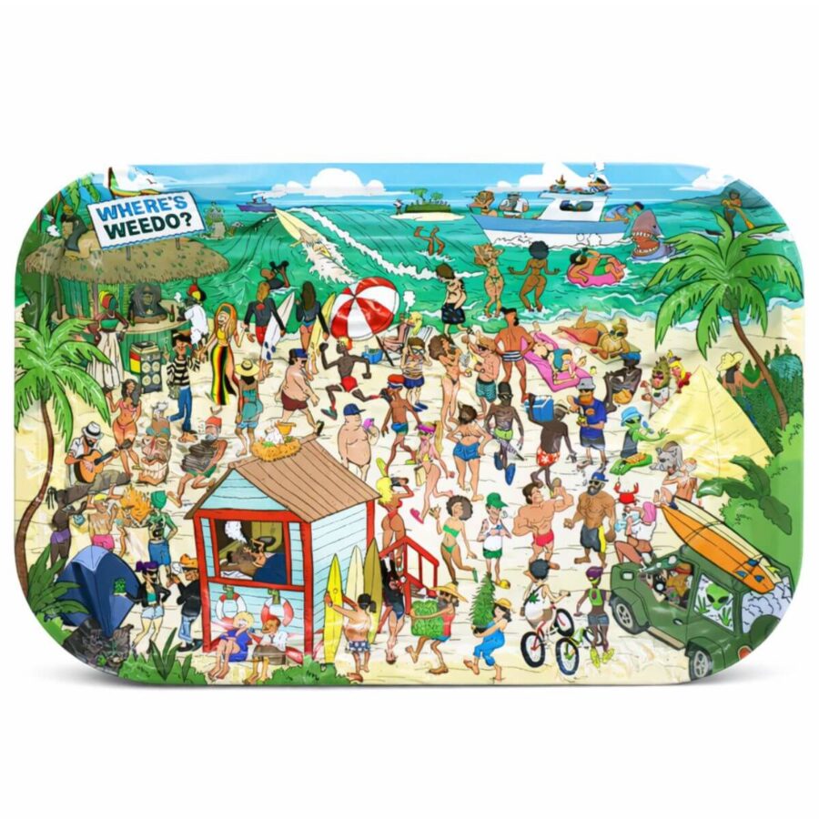 Best Buds Wheres Weedo? Rolling Tray - Beach