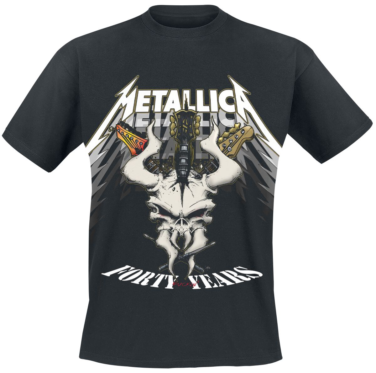 METALLICA UNISEX T-SHIRT: 40th Anniversary Forty Years