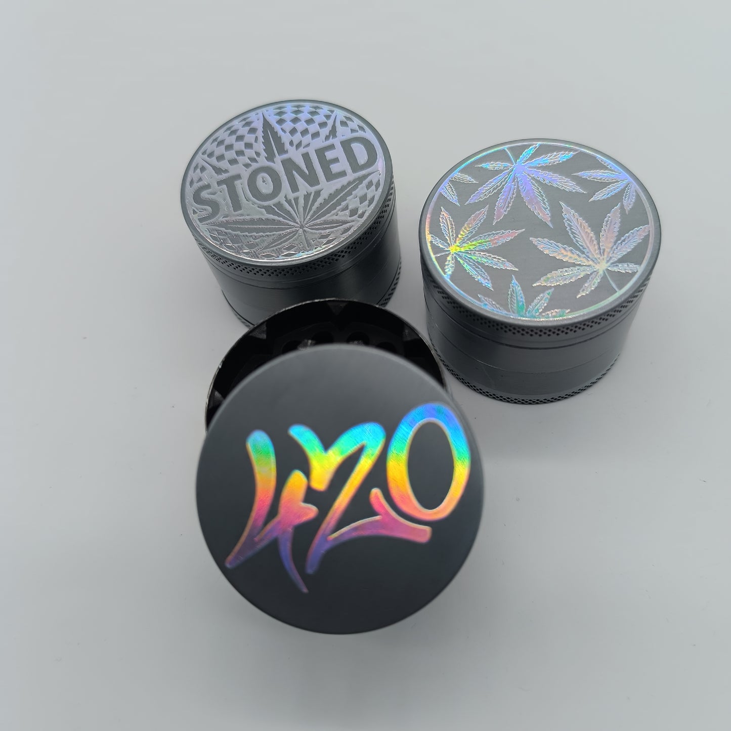 Leafy Chrome Collection 4-Part Herb Grinders