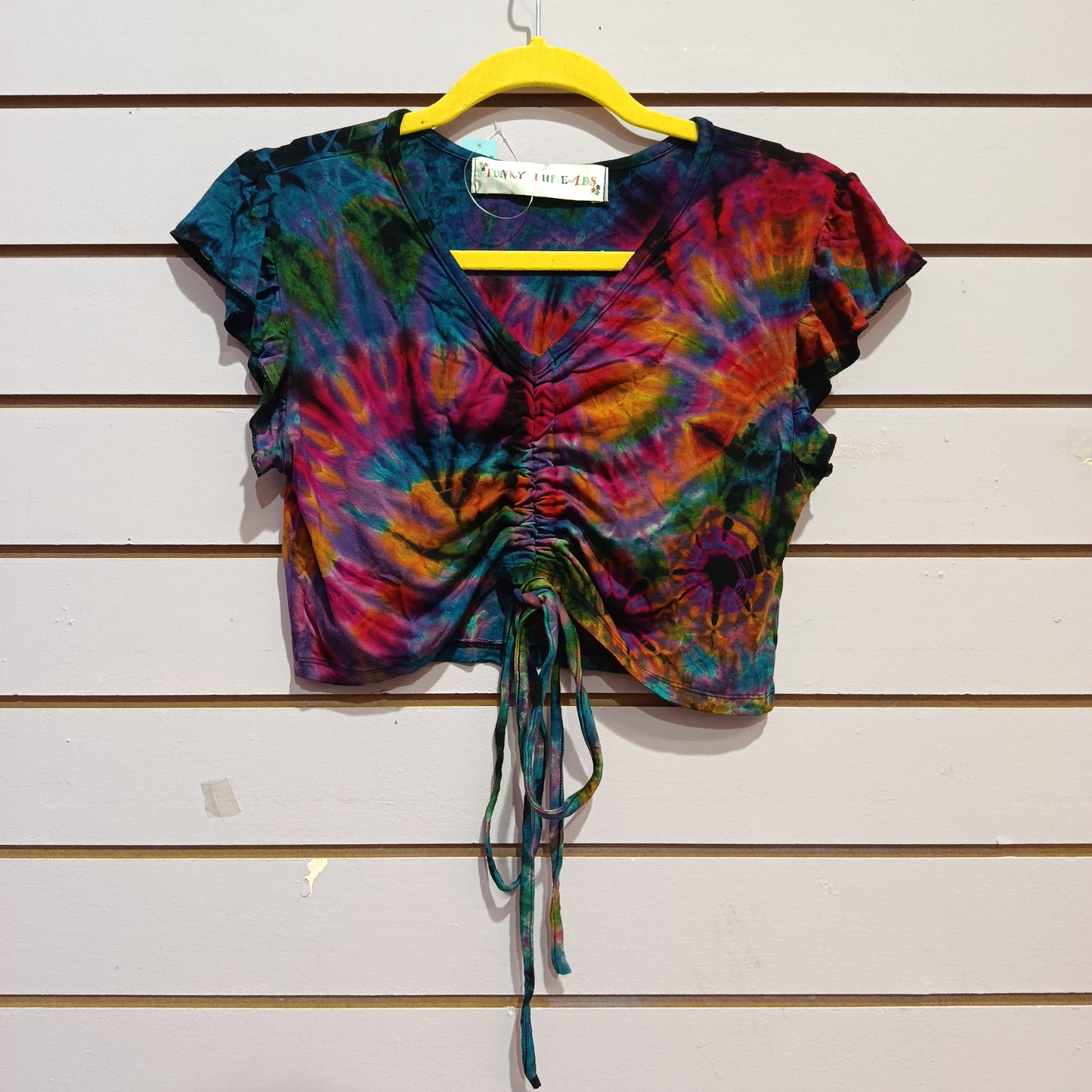 Tie Dye Scrunch Crop Tops