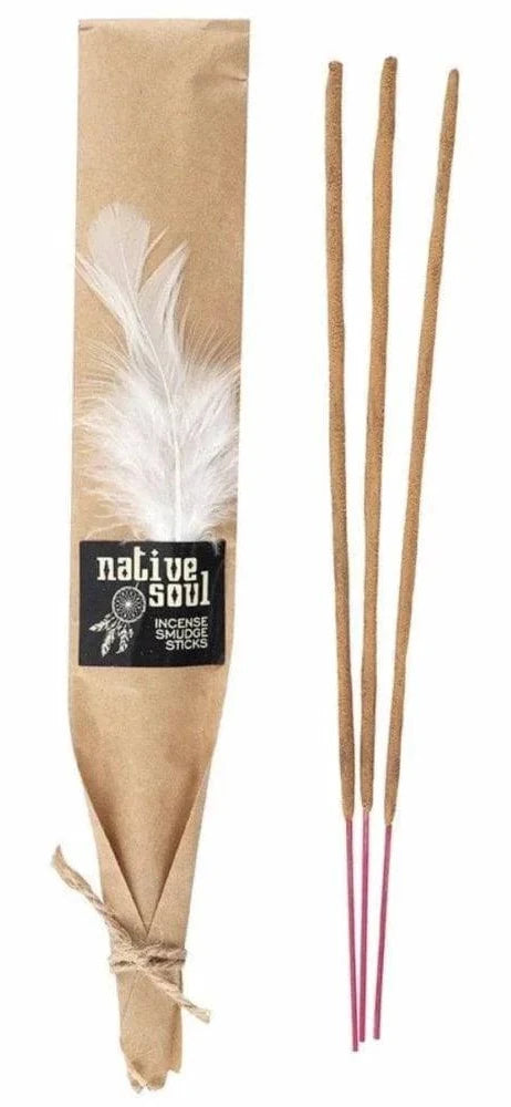 NATIVE SOUL Incense Smudge Sticks - White Sage & Cedar
