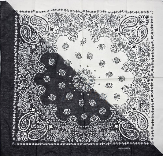 Two-Tone Bandana - Black & White