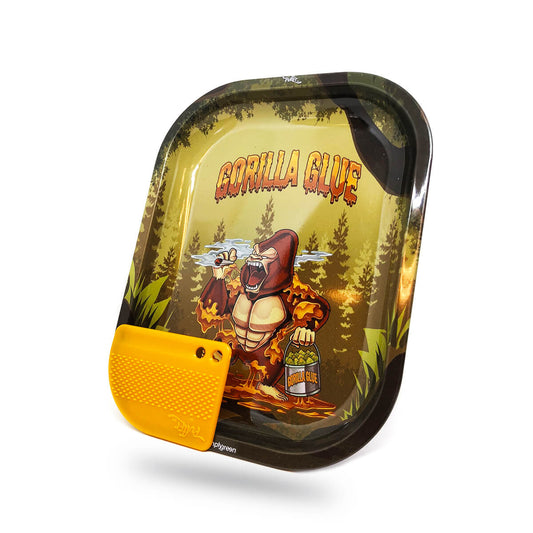 BEST BUDS Gorilla Glue Small Roll Tray with Magnetic Grinder Card