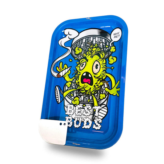 BEST BUDS Not Me Roll Tray with Magnetic Grinder Card