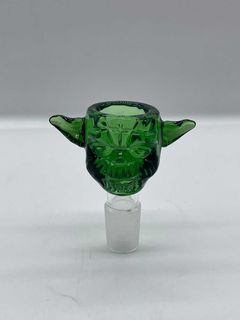 18mm Glass Yoda Bowl - Green