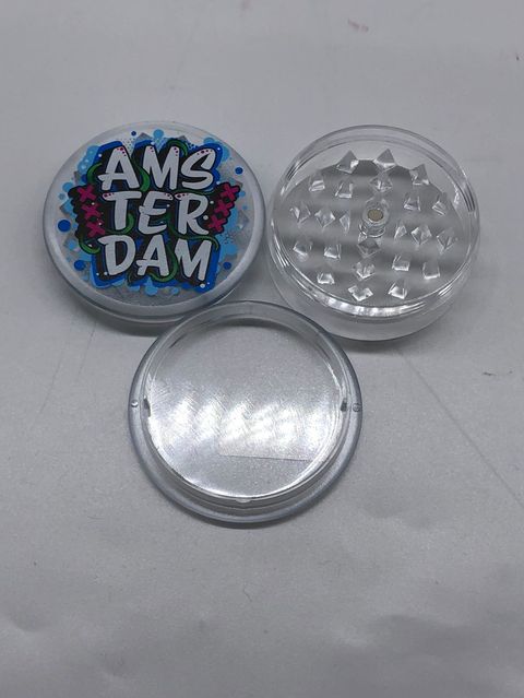 Amsterdam 2-Part Acrylic Grinder - Clear