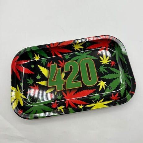 420 Rasta Medium Roll Tray