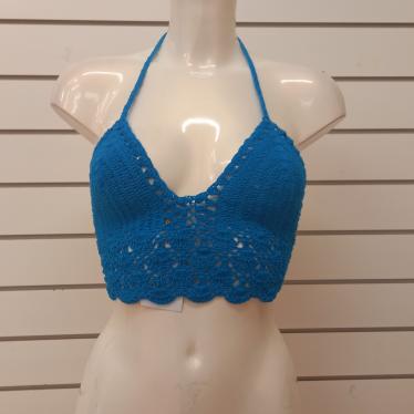 Blue Crochet Bralette