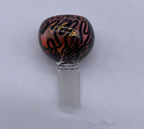 Tigela de vidro reflexiva rosa de 14 mm