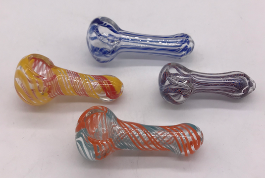 Mini Swirl Blown Glass Pipes