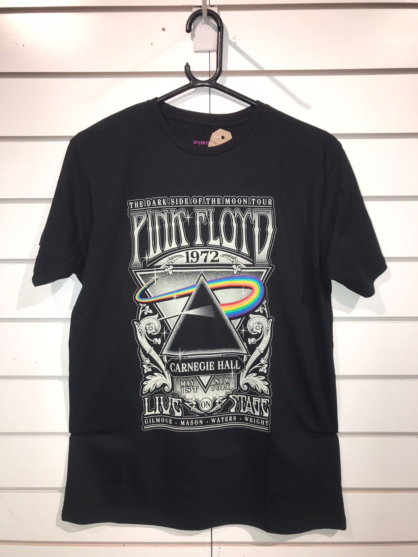 Camiseta preta do Pink Floyd "Carnegie Hall" 