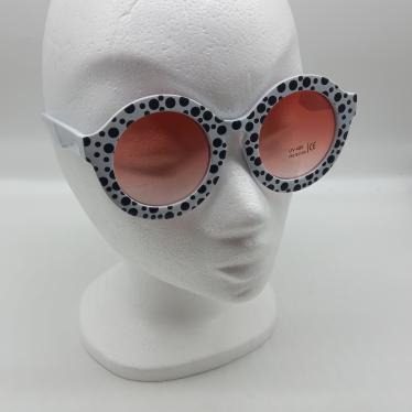 White w/ black dots Sunglasses