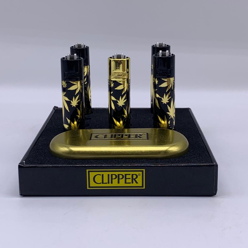 HEAVY METAL CLIPPER Coleção Folhas Pretas e Douradas