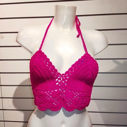 Crochet Bralette - Pink