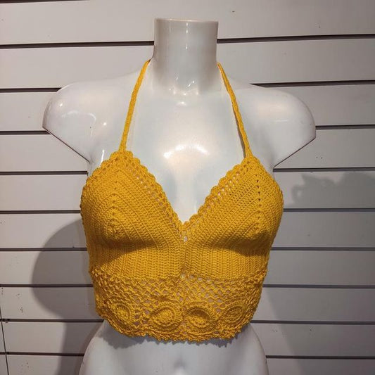 Crochet Bralette - Yellow