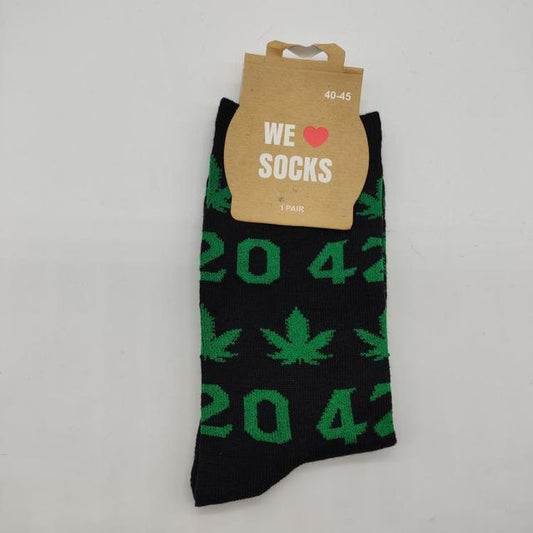 WE <3 SOCKS - 420 socks - Green/Black