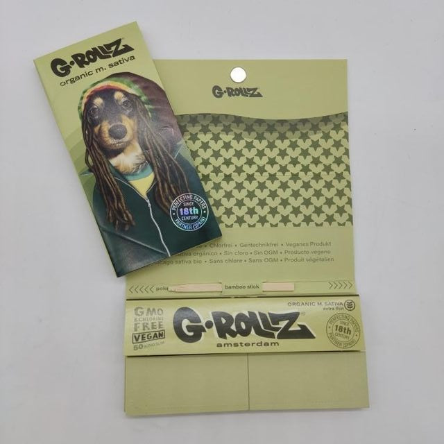 G-ROLLZ 'Reggae' Green Hemp Kingsize Roll Kit