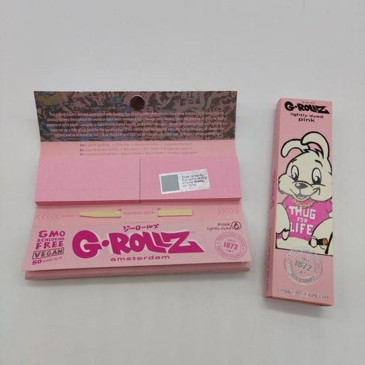 Papéis Kingsize rosa G-ROLLZ 'Banksy Thug' + dicas