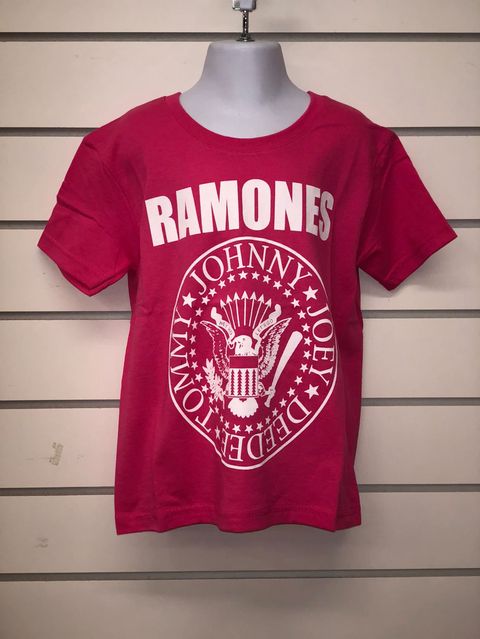 Camiseta infantil rosa 'Selo Presidencial' dos Ramones