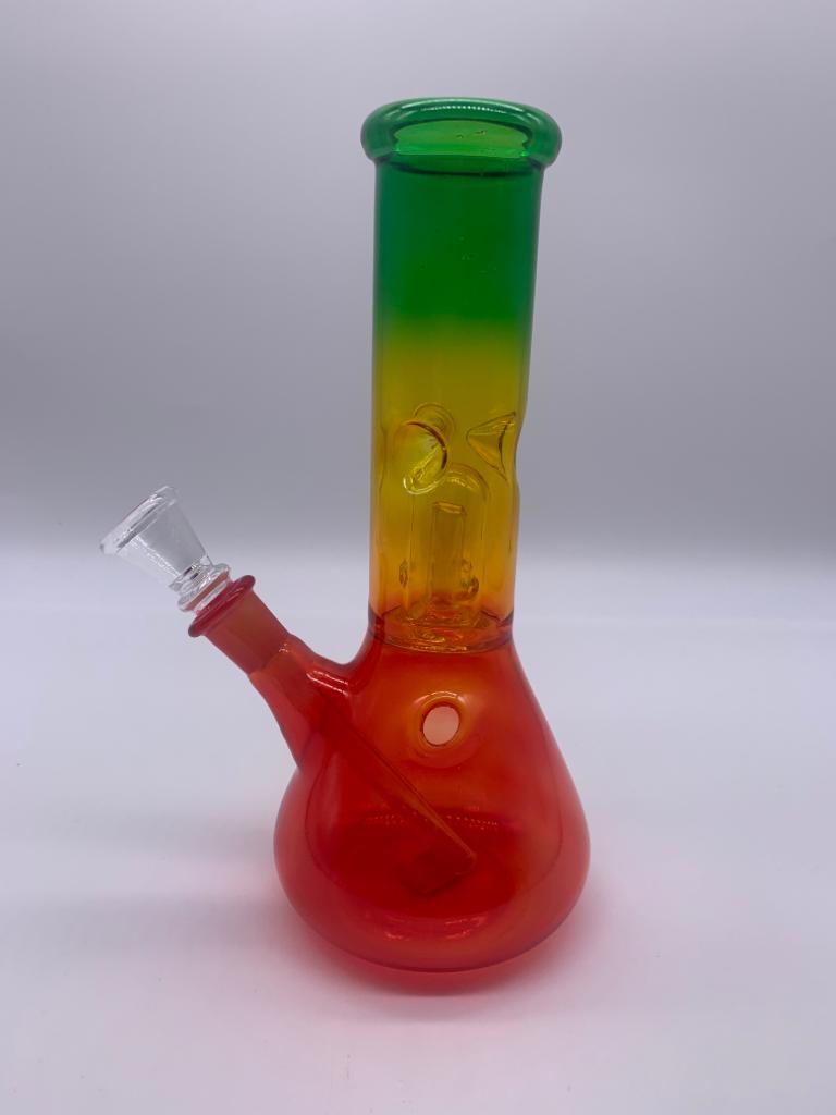 Rasta Percolator Glass Water Pipe