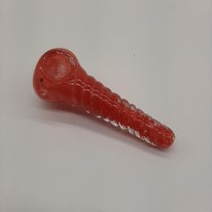Spiral Textured Glass Pipes - Red